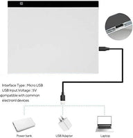 A4 Ultra Fina Caja De Luz Portátil USB LED Caja de luz Tracer Power LED Artcraft Tracing Pad de Luz para Artistas, dibujo, bosquejar, animación. - Arteztik
