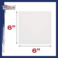 US Art suministro gratuito 6 x 6 inch ácido calidad profesional Perfil lona 6-Pack – 3/4 12 onza PRIMED Gesso – (1 Full Caso de 6 Individuales Lienzos) - Arteztik
