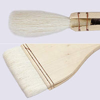 KEILEOHO - Juego de 6 brochas planas de merluza de 6 tamaños, brochas creativas y profesionales para acuarela, suaves y blancas con mango para acuarela, lavado de cerámica, pintura - Arteztik
