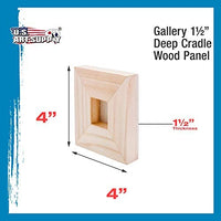 U.S. Art Supply - Tableros de madera de abedul de 24.0 x 24.0 in (24 x 24 pulgadas) de profundidad de artista (2 unidades) – lienzo de pared de madera de profundidad – pintura de medios mixtos, acrílico, aceite, encáustico - Arteztik
