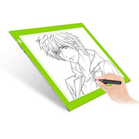 ME456 - Caja de luz LED para rastreador de tatuajes (tamaño A4, tamaño A4), diseño delgado de luz LED, USB, para diseñar, animar, dibujar, dibujar, plantillas, color verde - Arteztik
