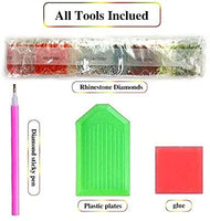 Kit de pintura de diamante 5D para adultos y niños, broca completa, redonda, con diamantes de imitación, arte abstracto, pintura al óleo, perfecto para decoración de la pared del hogar, regalo (12 x 16 pulgadas) - Arteztik
