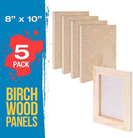 U.S. Art Supply - Tableros de madera de abedul para paneles de pintura de 18.0 x 24.0 in, cuna de 0.7 in de profundidad (paquete de 2) - Lienzo de pared de madera para artistas - Pintura para manualidades mixtas, acrílico, aceite, acuarela, encáustico - Arteztik
