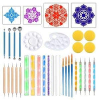 Juego de 36 herramientas de pintura de puntos, kit de herramientas de punto, plantilla de mandala, kit de herramientas de pintura de bricolaje, juego de herramientas de pintura para repujado de arcilla, esculpir arte de uñas - Arteztik
