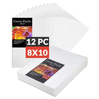 Lona para pintura, paquete de 12 unidades, lienzos para artistas de 7.9 x 9.8 in para pintura, perfecto para pintura al óleo y acrílica, panel de lienzo para pintura - Arteztik
