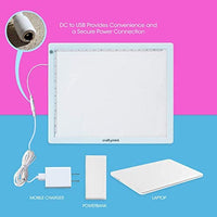 Bloc de luz LED de Craftymint, tableta de seguimiento de luz ultradelgada de 19 pulgadas, caja de luz USB portátil para pintura de diamantes y pizarra de dibujo ligera, accesorios de dibujo y regalos para artistas - Arteztik
