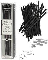 Global Art Materials carbonilla de sauce para artistas, Negro, Assorted - Arteztik
