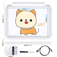 Caja de luz LED portátil A4 para interior/exterior (alimentación USB o batería AA), brillo ajustable con protección para la vista, mesa blanca para dibujo, animación, dibujos animados, bocetos, Blanco, A4 - Arteztik
