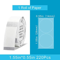 Label Maker Tape NIIMBOT D11 0.47"1.6" Adapted Label Print Paper Standard Laminated Office Labeling Tape Replacement for D11 Handheld Label Machine Waterproof Tear Proof 1 Roll 160 Pcs (White) - Arteztik
