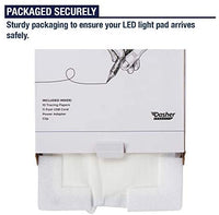 Caja de luz LED para trazado - Nuevo modelo 2020 - Almohadilla de luz ultra fina con brillo ajustable. Viene con cable USB, adaptador, papel de rastreo y clip. - Arteztik
