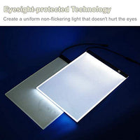 Portátil A4 caja de luz Tracer LED Tracing Light Table 3 Nivel Regulable Light Pad para Diamond Painting Weeding Vinyl Sketching Tattoo Animation Stencil con USB Cable de alimentación para niños artistas - Arteztik
