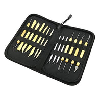 Juego de herramientas de escultura de cerámica y arcilla para regalo de Navidad, de GoFriend 14 piezas todo en uno de madera de arcilla para modelar arcilla de boj y escultura de cerámica Kit de herramientas con funda de lona con cremallera - Arteztik
