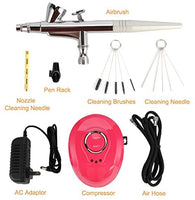 Snefe - Kit de aerógrafo de 3 modos, multiusos, con mini compresor de aire, aguja de 0.012 in para maquillaje, arte de uñas, tatuaje, decoración de tartas, pintura de coche - Arteztik
