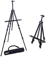 Acesgame - Soporte de caballete de aluminio reforzado con trípode de aluminio de 21 a 66 pulgadas de altura ajustable con bolsa portátil para pintura y exhibición - Arteztik
