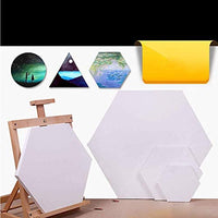 Lienzo hexagonal de calidad sin ácidos, lienzo estirado para artistas, tablas estiradas profesionales para pintura acrílica al óleo (15.7 in) - Arteztik
