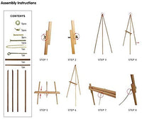 Conda Art Supply - Caballete de aluminio para pizarra de 66 pulgadas de alto y trípode portátil para piso y mesa, con capacidad para 25 libras, capacidad para almohadillas de escritura, tableros de pósters - Arteztik
