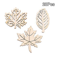 DIY adornos 1.969-2.047 in patrón mixto de costura pintura de madera hojas Scrapbooking adornos de madera rebanada decoración del hogar - Arteztik
