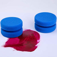 Aodaer - Esponja aplicadora de pintura, 6 unidades, esponja azul para detalles de pintura, se utiliza para manualidades artísticas o cera de coche con bolsa de almacenamiento colgante de malla, azul redondo de 3.1 pulgadas - Arteztik
