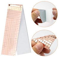 Yookat 2880 pegatinas de espejo cuadradas de cristal para decoración de azulejos de mosaico (plata, oro y oro rosa, 0.197 x 0.197 in) - Arteztik
