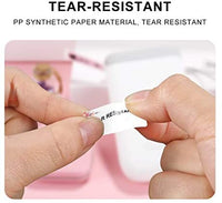 Label Maker Tape NIIMBOT D11 0.47"1.6" Adapted Label Print Paper Standard Laminated Office Labeling Tape Replacement for D11 Handheld Label Machine Waterproof Tear Proof 1 Roll 160 Pcs (White) - Arteztik
