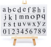 Welcome to Joyful Home - Juego de 4 letras del alfabeto de goma, sello transparente para hacer tarjetas, decoración y álbumes de recortes - Arteztik
