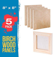 U.S. Art Supply - Tableros de madera de abedul de 10.0 in x 10.0 in de profundidad (4 unidades) - Lienzo de pared de madera para artista, pintura de medios mixtos, acrílico, aceite, acuarela, encáustico - Arteztik
