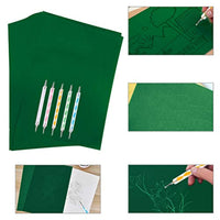 50 hojas de papel de transferencia de carbono con 5 lápices para repujado, papel de copia de carbono para lienzo, papel, madera, bricolaje, carpintería, pintura a mano (8.3 x 11.8 in) - Arteztik
