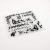 Tikkii - Sellos transparentes con diseño de mariposas para hacer tarjetas y álbumes de recortes, 8.0 x 8.0 in - Arteztik
