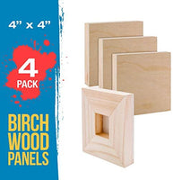 U.S. Art Supply - Tableros de madera de abedul de 24.0 x 24.0 in (24 x 24 pulgadas) de profundidad de artista (2 unidades) – lienzo de pared de madera de profundidad – pintura de medios mixtos, acrílico, aceite, encáustico - Arteztik
