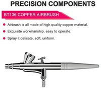 Kit de aerógrafo, Fy-Light multipropósito de alimentación por gravedad de una sola acción con mini compresor de aire portátil para maquillaje, aficiones, manualidades, decoración de tartas, tatuaje - Arteztik
