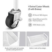 CAXXA - Organizador de almacenamiento de 3 niveles de metal con ruedas giratorias, color blanco - Arteztik
