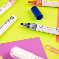 28 rotuladores de pintura acrílica de doble punta: rotuladores de pintura para pintar madera, vidrio, roca, cerámica, porcelana, no tóxico, rotulador de pintura reversible con punta gruesa de 0.197 in y punta fina de 0.118 in, 28 bolígrafos con bolsa con - Arteztik
