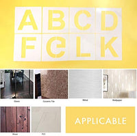 36Pcs Alphabet Letter Stencils, 4 inch Reusable Plastic Letter and Number Stencils for Wood, Wall, Chalkboard, Painting Learning, Home Craft Decoration, DIY School Art Projects - Arteztik
