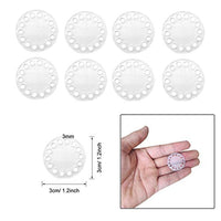 Seasonsky - Juego de 74 piezas de lona de malla de plástico transparente, 32 piezas pequeñas de lona de plástico, pendientes de lona en blanco con gancho para la oreja, llavero para proyectos de punto y ganchillo, redondo, cuadrado, nubes, forma de corazó - Arteztik
