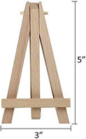 MEEDEN - Mini caballete de madera de haya de 5.0 in, 48 unidades de soporte pequeño para exhibir lienzos pequeños, tarjetas de visita, fotos, platos decorativos y más - Arteztik
