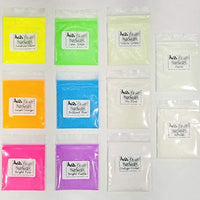 Paquete de variedad de polvos brillantes; 11 colores de polvo que brillan en la oscuridad; polvo de aluminio de estroncio encapsulado que brilla en la oscuridad; para resina, slime, esmalte de uñas, recubrimientos (4 paquetes de brillo neutro). - Arteztik
