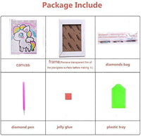 LAN WHALE Easy 5D Kit de pintura de diamante para niños, kit completo de pintura por número con marco de madera - Panda 6 x 6 pulgadas (rosa) - Arteztik
