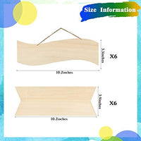 Cartel de madera colgante sin terminar en blanco para colgar placa de madera decorativa rebanadas de madera con cuerdas para pirografía, pintura, escritura en casa, manualidades, suministros pre-encordados (beige, 8) - Arteztik
