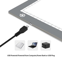 LITENERGY - Caja de luz LED de seguimiento A4 portátil, ultrafina, ajustable, USB, para dibujo de tatuajes, transmisión, bocetos, animación, estenciling - Arteztik
