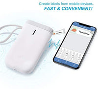 Máquina de etiquetado NiiMbot D11 2020 Protable Bluetooth Etiqueta Impresora Cinta Incluida Múltiples Plantillas Disponibilidad para Smartphone Tablet Fácil de usar Oficina Hogar Organización USB Recargable… (Blanco) - Arteztik
