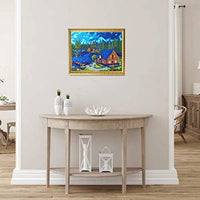 Homenote Kit de pintura de diamante para adultos, kit de pintura de diamante 5D con diamantes redondos y diamantes de imitación, lona de casa de lago, bordado para decoración de pared del hogar (15.7 x 19.7 pulgadas) - Arteztik
