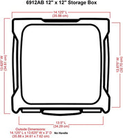 ArtBin 6912AB Essentials Caja de 12 x 12 pulgadas, organizador de arte y manualidades, [1] estuche de almacenamiento de plástico, transparente, 14.125 x 13.625 x 3 pulgadas - Arteztik
