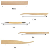 DUJEN Juego de 10 herramientas de arcilla de cerámica, juego de herramientas de modelado de madera para esculpir cera, herramientas de limpieza para tallar ceras de cerámica - Arteztik
