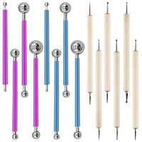 SENHAI 14 herramientas de modelado de arcilla polimérica, para esculpir bolas, bolígrafo arrugado, para tallado de arcilla de cerámica, repujado, pintura de roca, decoración de uñas, herramientas de bricolaje - Arteztik
