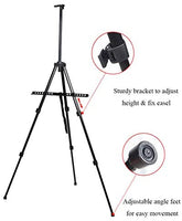 Caballete de aluminio ajustable con trípode de aluminio de 20 a 65 pulgadas con bolsa portátil para el suelo, escritorio de la playa, pintura - Arteztik
