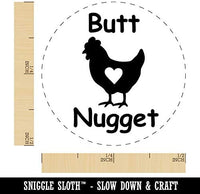 Butt Nugget - Sello de goma con forma de huevo de pollo (0.7 in) - Arteztik

