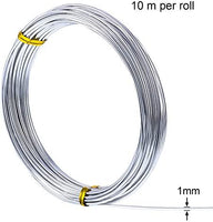 Alambre de aluminio plateado de 0.039 in de grosor, alambre de metal flexible para manualidades, para hacer muñecas, esqueleto, manualidades (492 pies) - Arteztik

