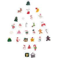 IYSHOUGONG 30 piezas Mini de resina de Navidad de respaldo plano Scrapbooking cabujones adornos para álbum tarjeta DIY Hairbow teléfono cubierta decoración, estilo aleatorio - Arteztik
