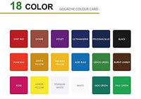 HIMI Gouache - Juego de pintura de 18 colores x 1.0 fl oz, diseño único de jalea, estuche portátil con paleta para artistas, estudiantes, pintura de acuarela opaca - Arteztik
