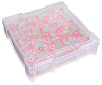 ArtBin 6912AB Essentials Caja de 12 x 12 pulgadas, organizador de arte y manualidades, [1] estuche de almacenamiento de plástico, transparente, 14.125 x 13.625 x 3 pulgadas - Arteztik
